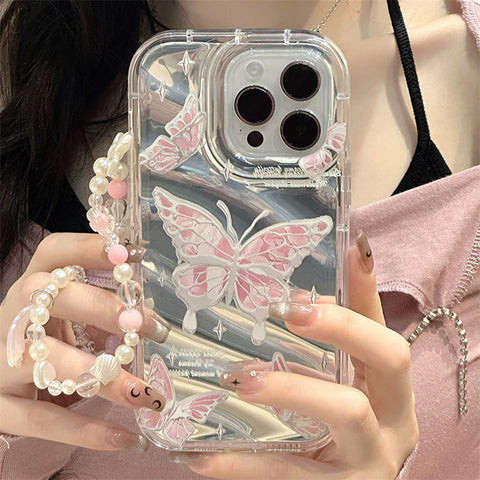 Pink Butterfly Laser Fashion iPhone Case