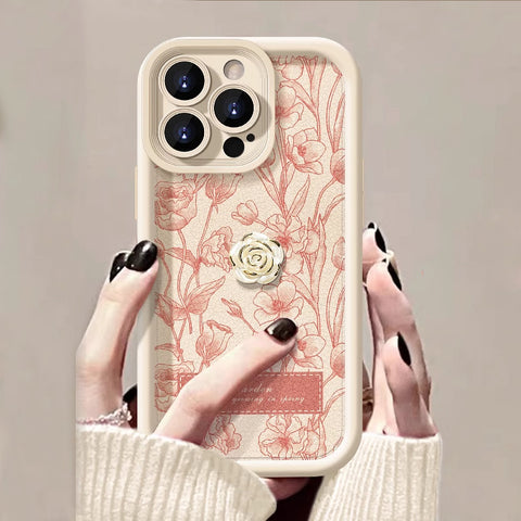 Camellia Flower Sheepskin iPhone Case