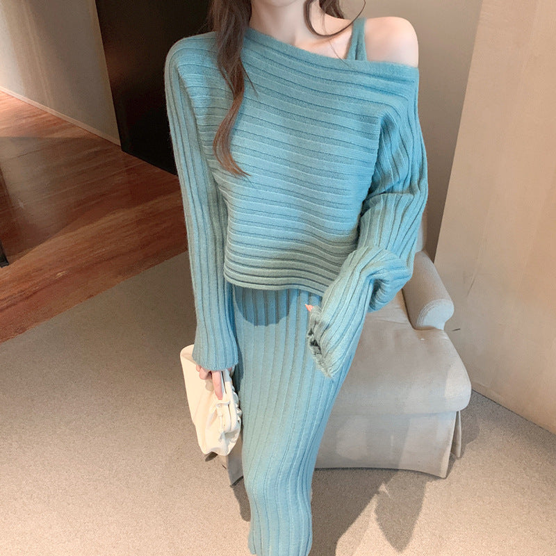 Long Sleeve Sweater Knit Dress Two Piece Set – DRESSVY