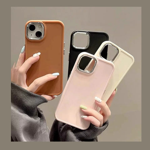 Simple Solid Color Photo Frame iPhone Case