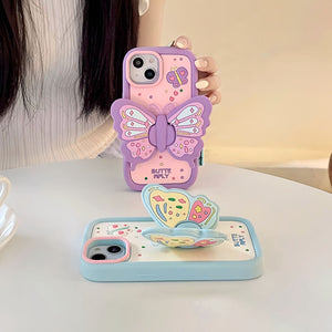 Butterfly Stand Silicone iPhone Case