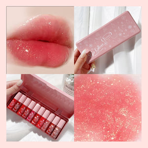 Long Lasting Moisturizing Lip Gloss Lipstick Set
