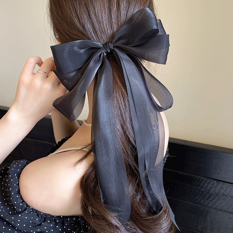 Big Bow Ribbon Ribbon Spring Hairpin
