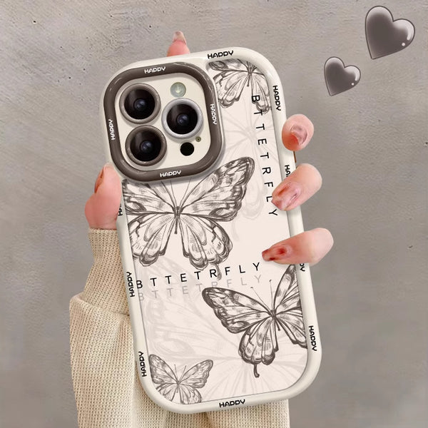 Anti-Fall Silicone Butterfly iPhone Case