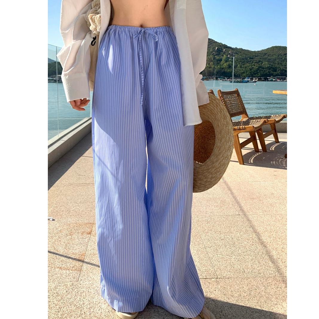 Blue Halter Neck Triangle Cup Bikini