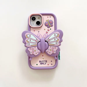 Butterfly Stand Silicone iPhone Case