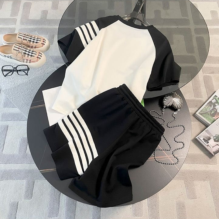 Set Sports Casual Top Fashion Shorts
