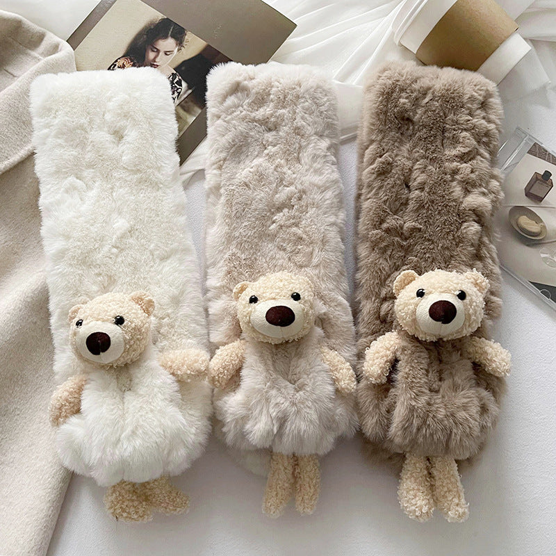 Soft Bear Cross Warm Scarf