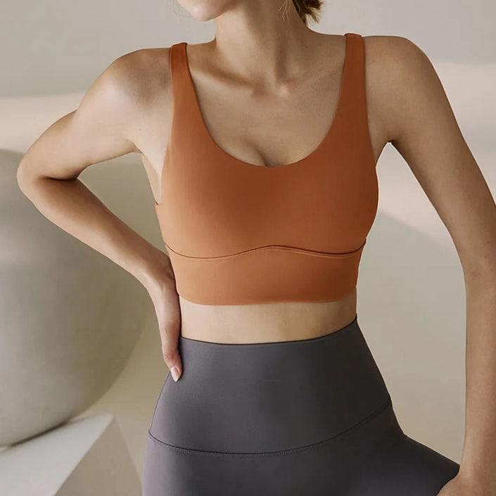 Backless Cross-Training Yoga Vest With Chest Pads