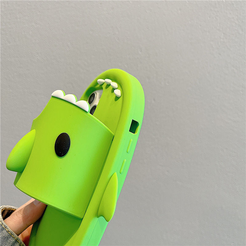 Funny Shark Slippers iPhone Case