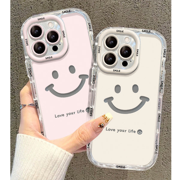 Simple Smiley Face Transparent iPhone Case