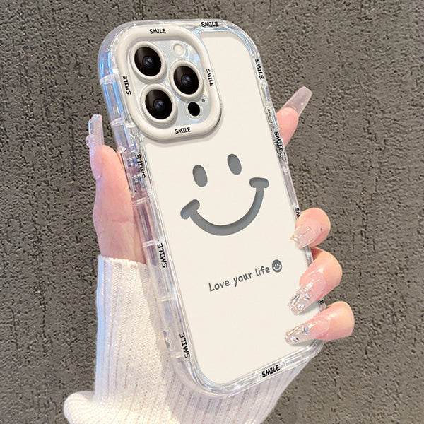 Simple Smiley Face Transparent iPhone Case