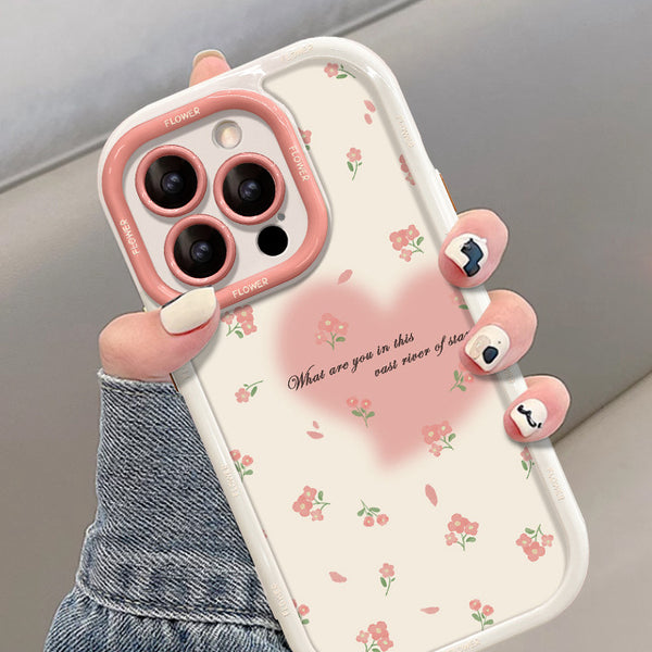 Floral Smudged Butterfly Heart iPhone Case