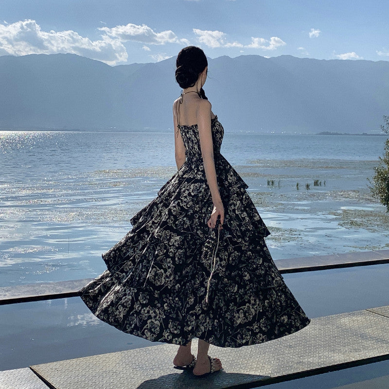 Fashionable Chiffon Cake Holiday Dress