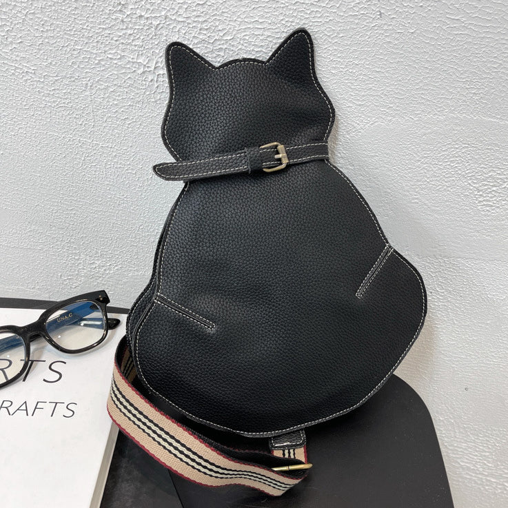 Kitten Shape Zipper Personality Crossbody Bag