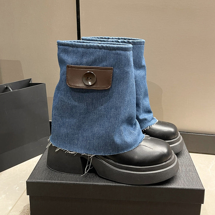 Thick-Soled Martin Tube Small Short Boots