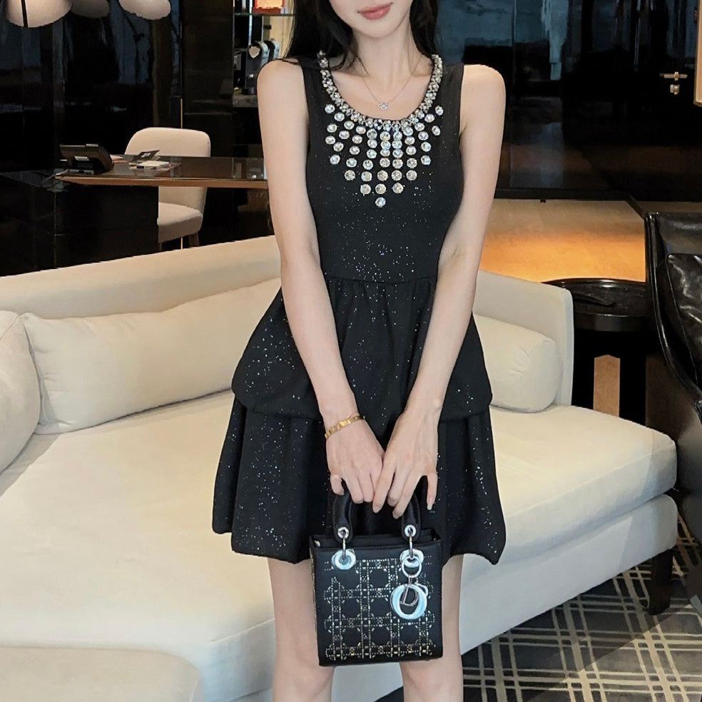 Heavy-Duty Sparkly Little Black Dress