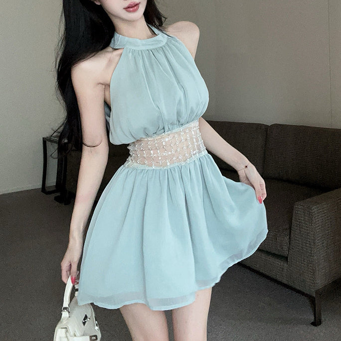 Hand-Beaded Sleeveless Dress