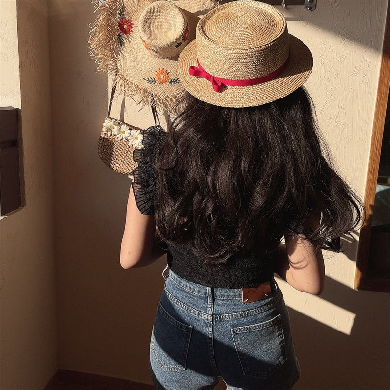 French Sweet Stretch Lace Camisole