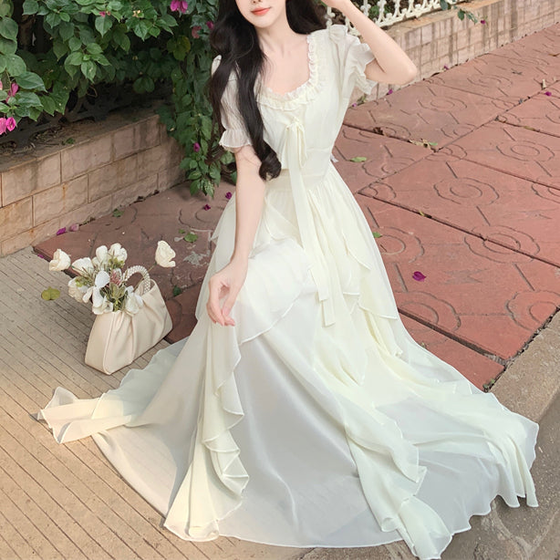 French Style Gentle Ruffle Dress