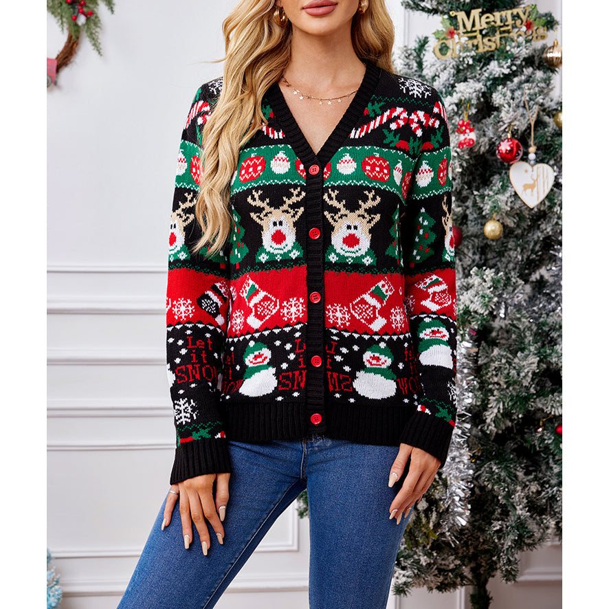 Casual Long-Sleeve Christmas Sweater