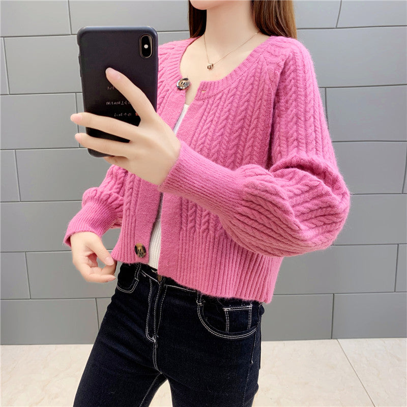 Stylish Multi-Colored Knit Cardigan