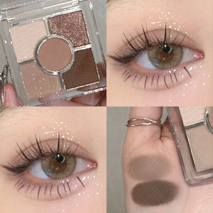 5-Color Pocket Eyeshadow Palette Earth Color Matte Pearlescent Small Eyeshadow