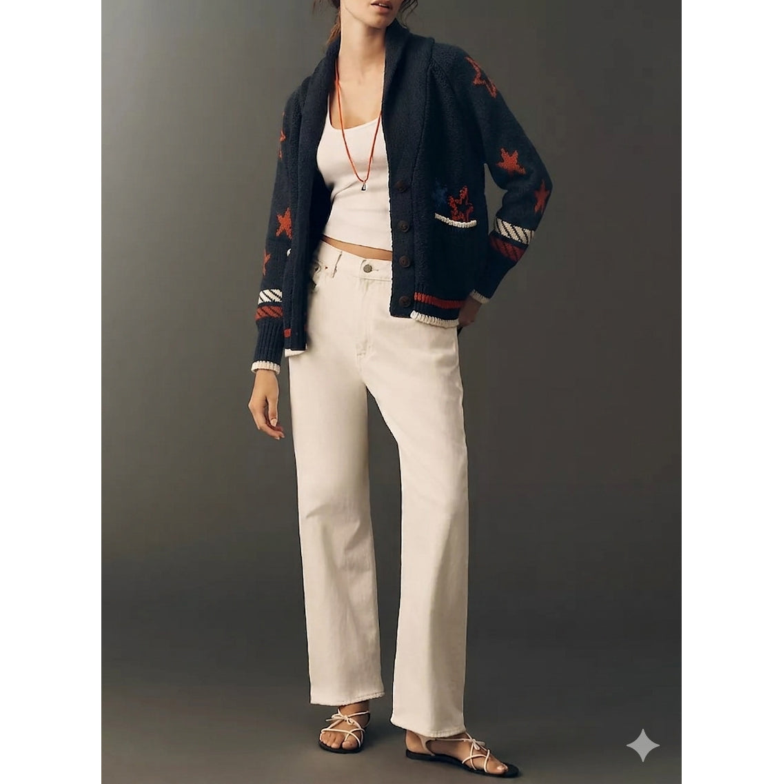 Stylish Casual Long-Sleeve Cardigan Sweater Top