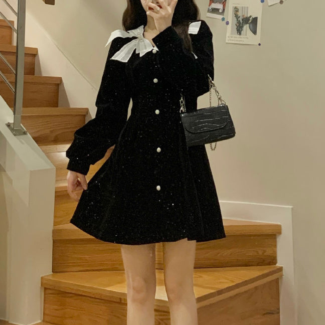 Red Velvet Bow Christmas Dress