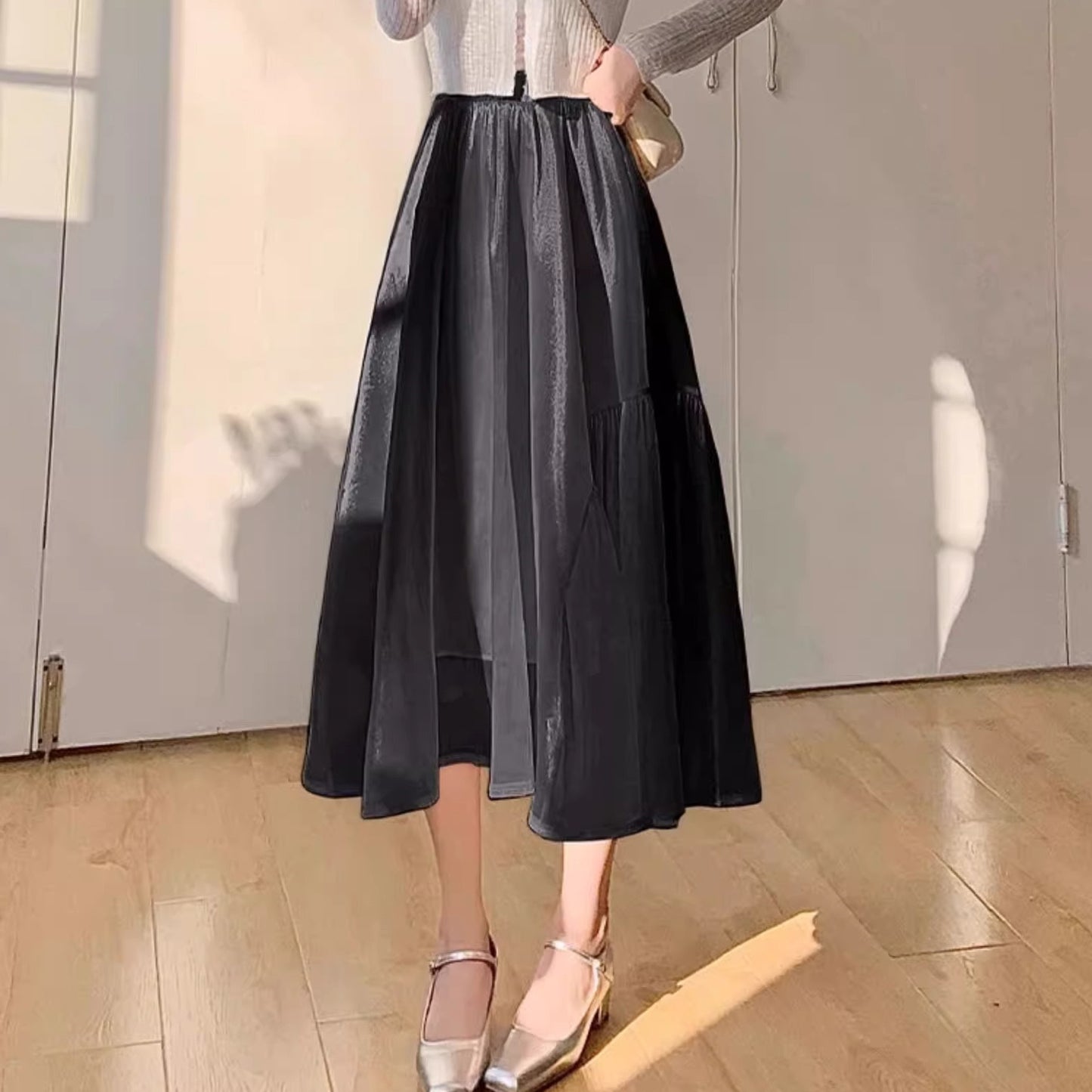 Summer Elegant Temperament Streamer Mesh Skirt