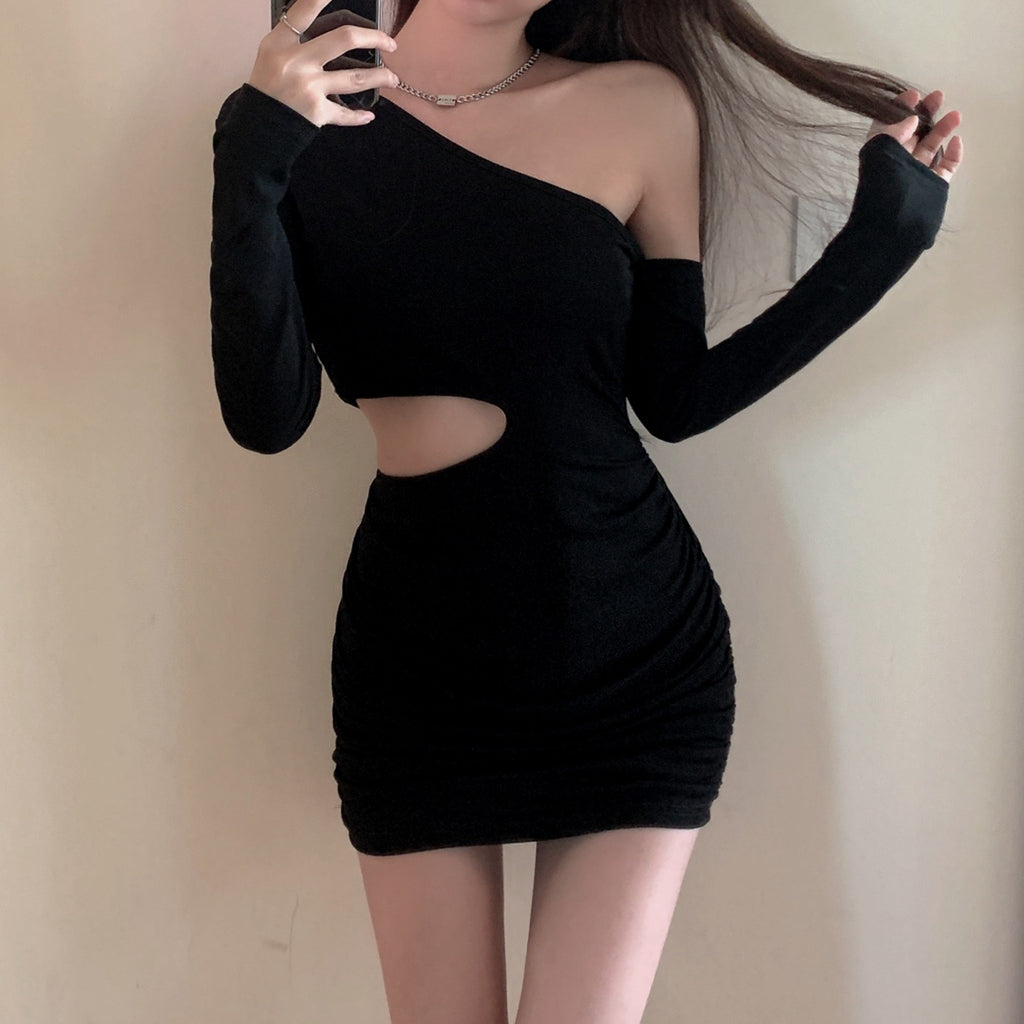Sexy Off-The-Shoulder Long-Sleeved Dress