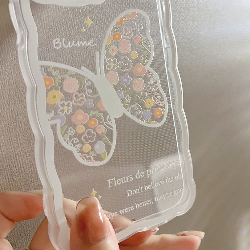 Flower Butterfly Transparent Iphone Case