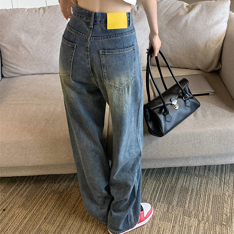 Vintage Straight Loose High Waist Jeans Trousers