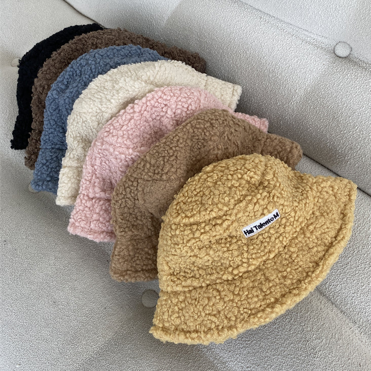 Sherpa Velvet Fisherman Warm Face Covering Basin Hat