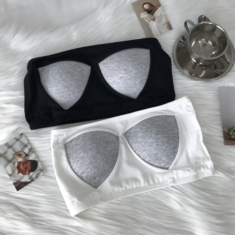 Gather Elastic Breathable Chest Pad Tube Top