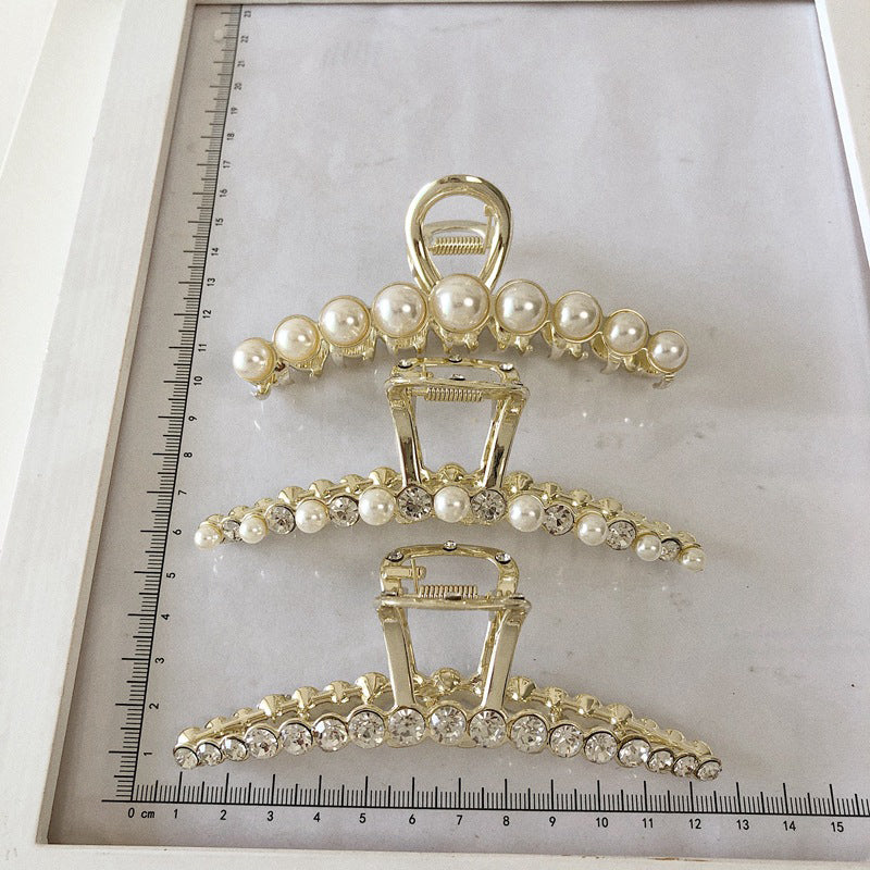 Hairpin Pearl Rhinestone Grab Clip Shark Accessories