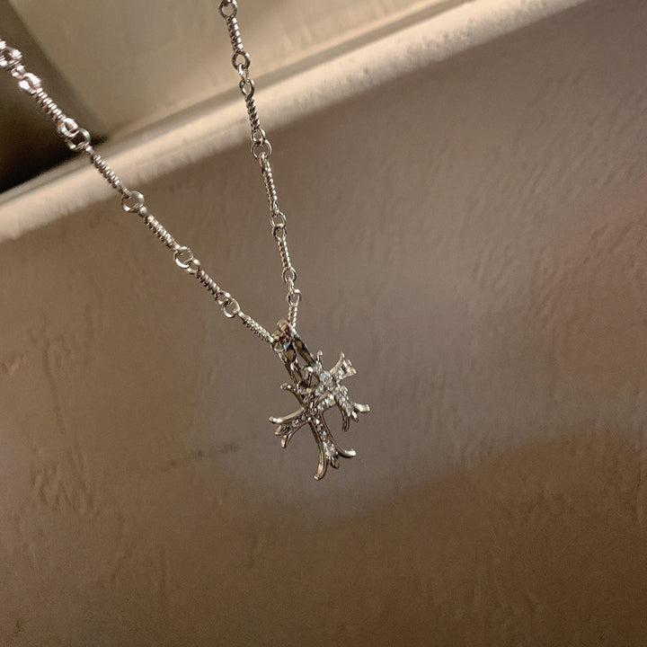 Cross Necklace Vintage Collarbone Sweater Chain