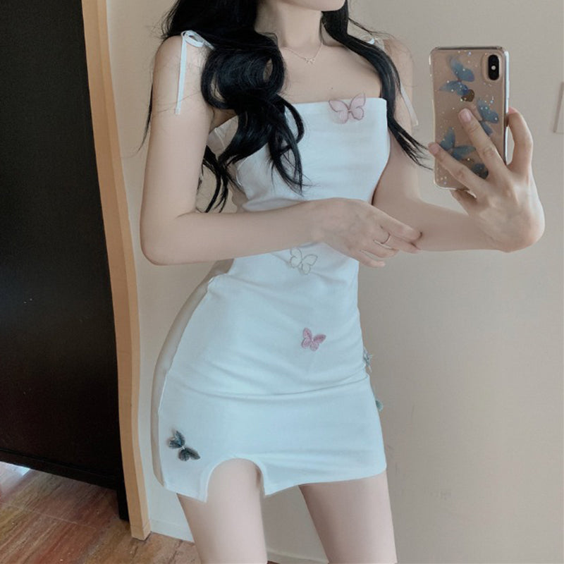 New Style Temperament Sling Butterfly Fashion Suit Dress