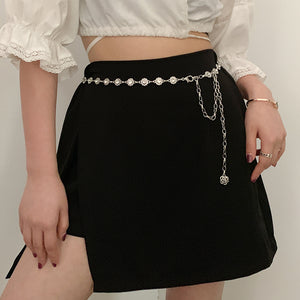 Silver Metal Chain Clothing Decoration Belt