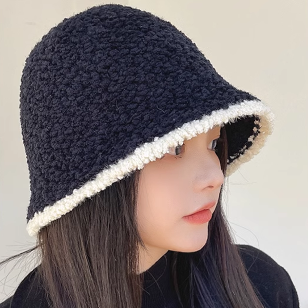 Basin Knitted Plush Bucket Fashionable Versatile Hat