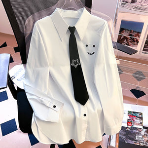 Smiley College Style Casual Tie Shirt