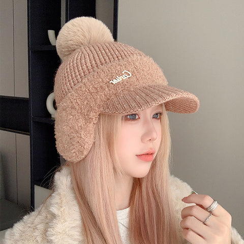 Wool Warm Knitting Earmuffs Cap Hat