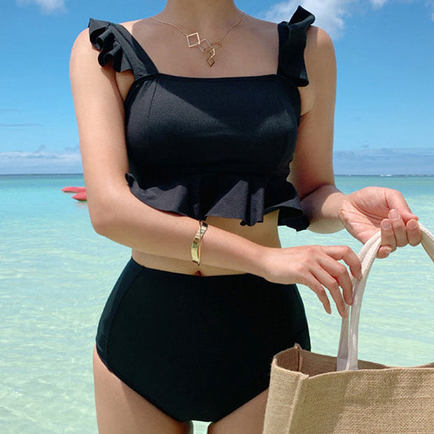 Split Swimwear Bikini Underwire Push Up Swimsuit