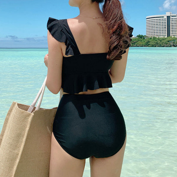 Split Swimwear Bikini Underwire Push Up Swimsuit
