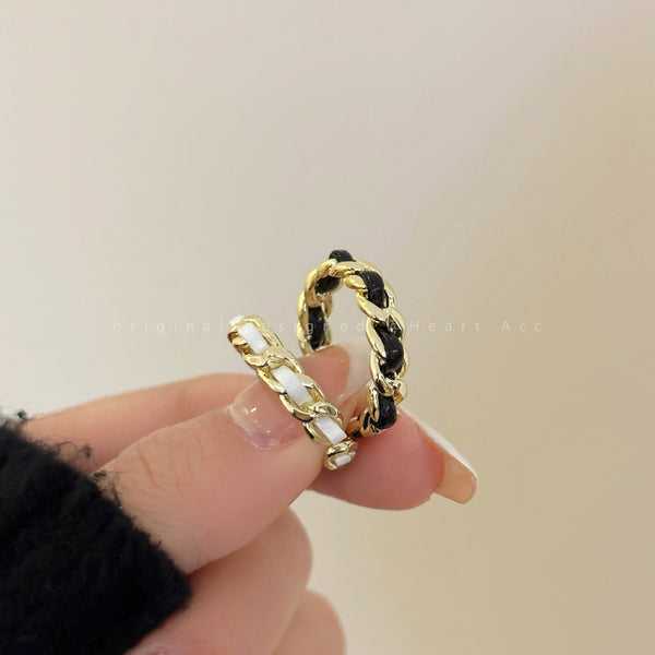 Braided Leather Knuckle Ring Index Finger