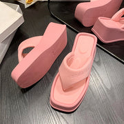 Platform high-heel sandals heightened slippers