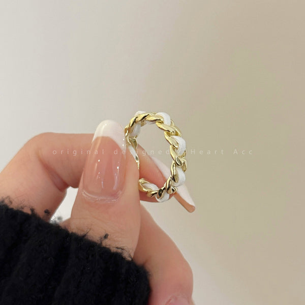 Braided Leather Knuckle Ring Index Finger