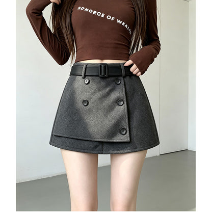 Retro High-Waisted Slimming Casual Skort