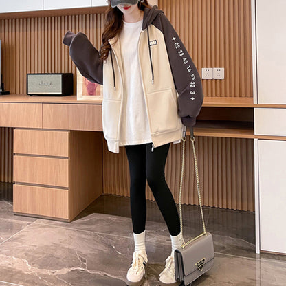 Imitation Cotton And Milk Silk Loose Casual Hooded Jacket