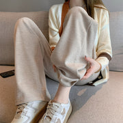 Wide-leg pants high waist straight cashmere trousers